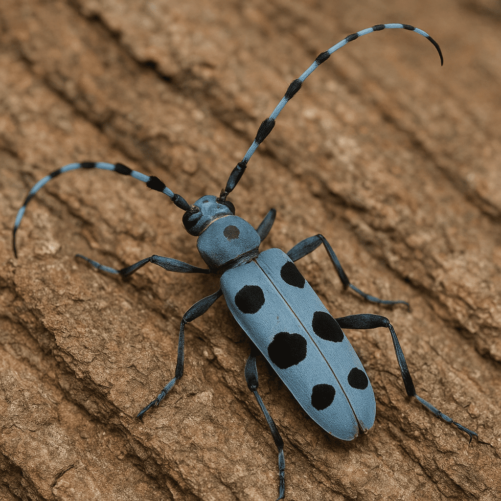 Rosalia błękitna – Rosalia batesi – koziorogi