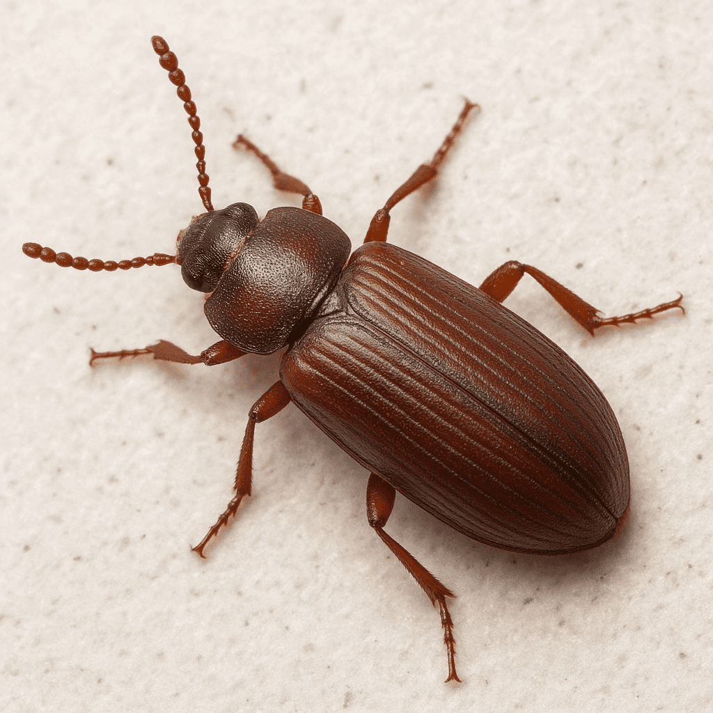 Czarnuch mączny – Tribolium confusum – czarnuchowate