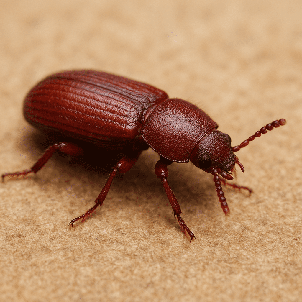 Czarnuch czerwony – Tribolium castaneum – czarnuchowate